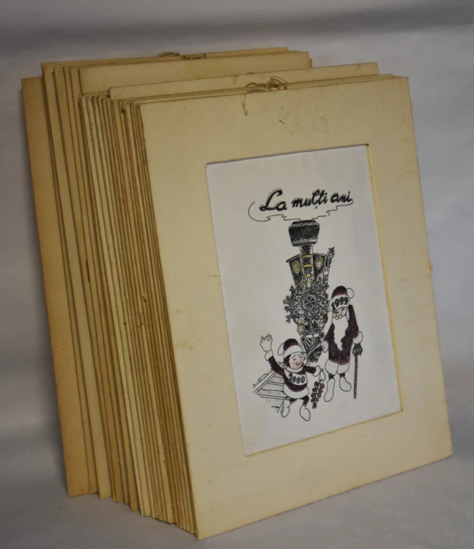 Lot caricaturi originale, grafică de șevalet, Grigore Grig Bejenaru