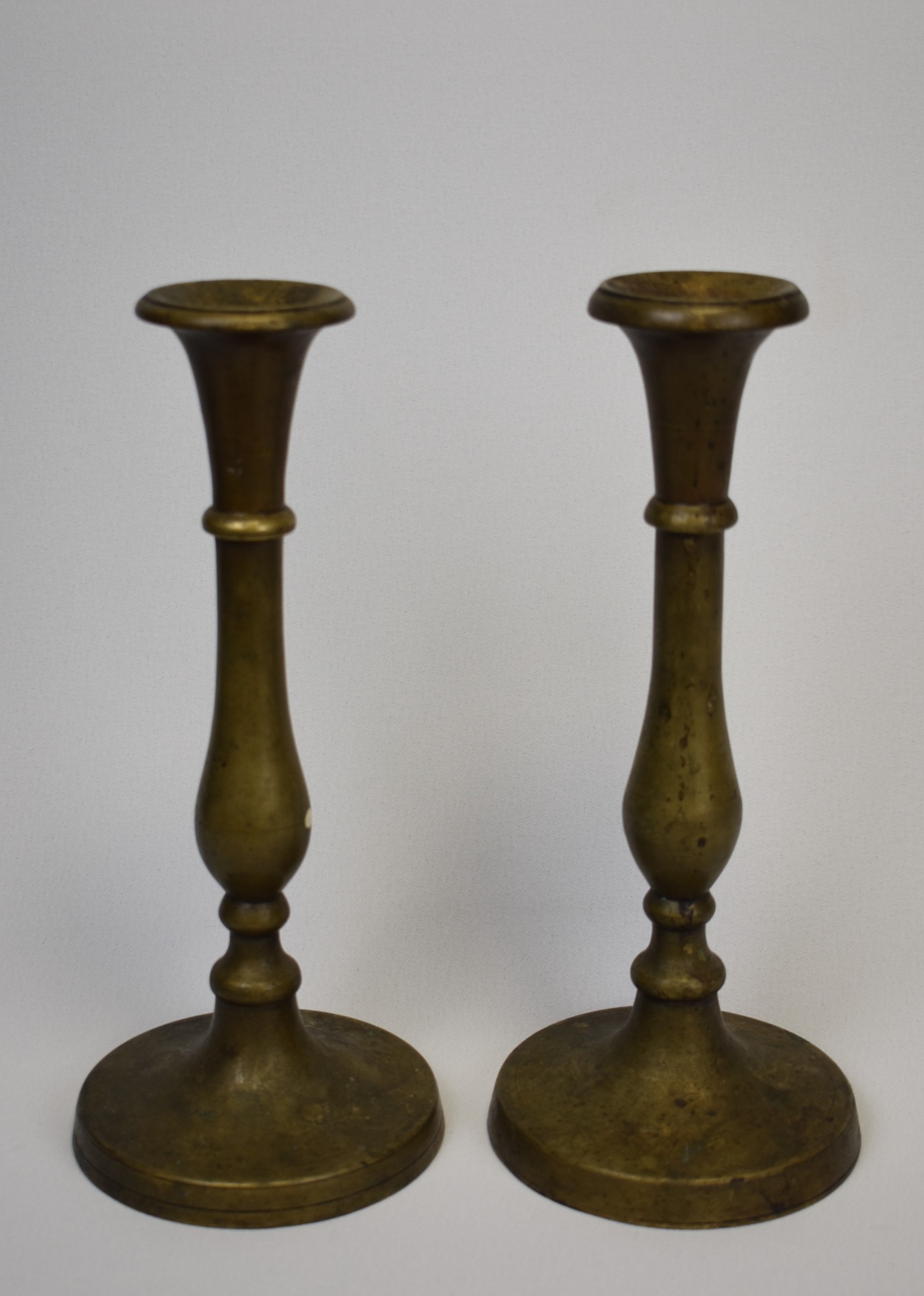 Pereche sfeșnice din bronz stil Biedermeier, secolul XIX